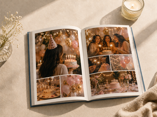 Birthday Memories Personalized Photo Book | Custom Birthday Photo Album | HeartFold Diaries