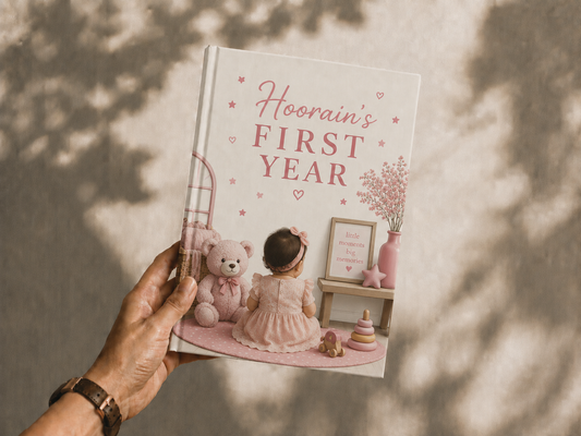 Baby's First Year Personalized Baby Photo Album | Custom Hardcover Baby Memory Book | Premium A4 Photobook