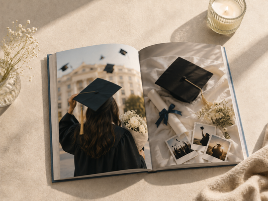 Graduation Memories Personalized Photo Book | Premium Hardcover Graduation Album | Custom Graduation Keepsake Gift